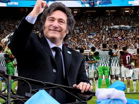 Milei y funcionarios del Gobierno celebraron el triunfo de la Selección Argentina.