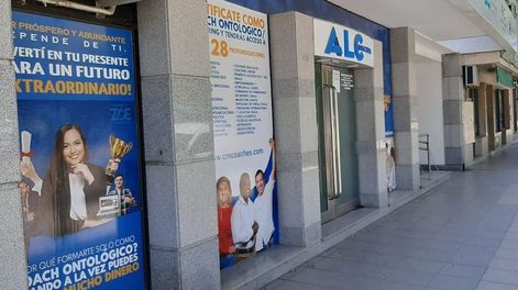 La oficina de Generación Zoe en Villa María, cerrada desde hace meses. (La Voz)