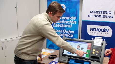 Los Andes | Boleta Única Electrónica para votar en Neuquén. (Foto: Gobierno de Neuquén)