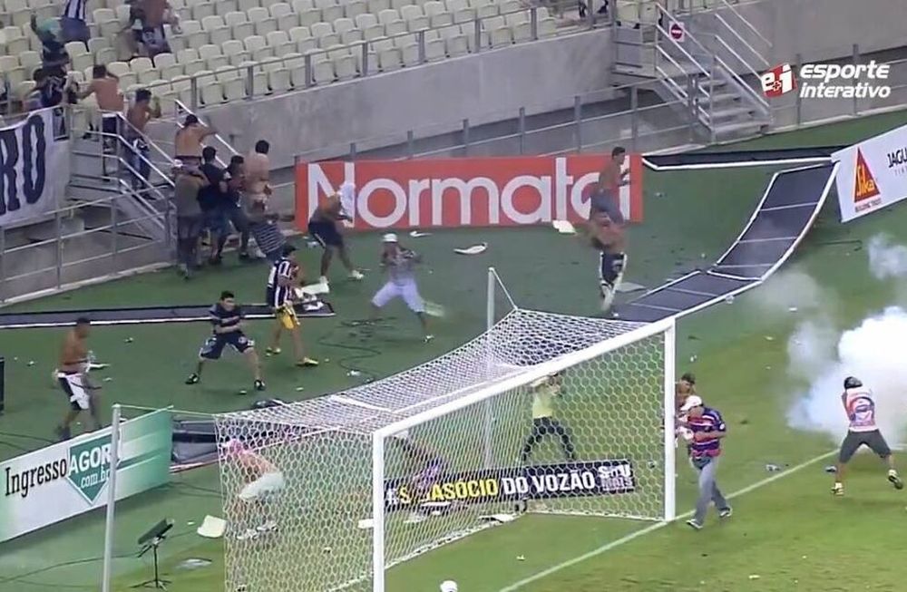 Video: Fortaleza logró el título estadual y se desató una terrible batalla campal