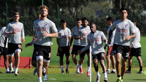 River se entrenó esta mañana pensando en Fluminense, por Libertadores, y San Lorenzo, por la Liga Profesional.