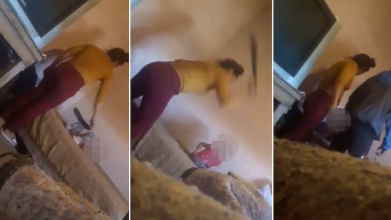 Un fiscal imputó por lesiones a una mujer de 19 años que le dio una brutal paliza a su hija de 4 años en Tres Porteñas, en San Martín. Foto: Captura de video