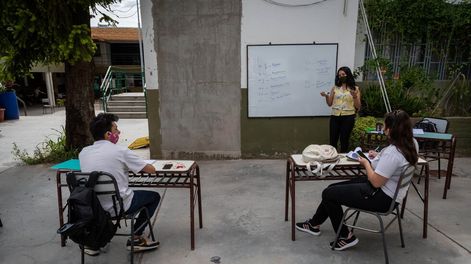 La presencialidad en las escuelas se ha vuelto el tema de debate este enero. Ignacio Blanco / Los Andes