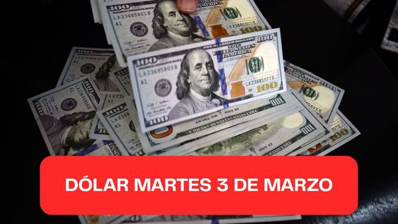 Precio del dólar oficial minorista para este martes 3 de marzo de 2026.