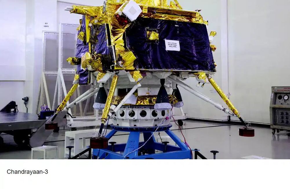 Chandrayaan-3, la nave que será el vehículo por el cual la India intentará por segunda vez aterrizar en la Luna.