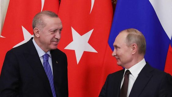 Recep Tayyip Erdogán y Vladimir Putin, presidentes de Turquía y Rusia respectivamente.
