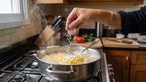 La Chef revela por qué conviene usar sal gruesa y no refinada al cocinar la pasta.