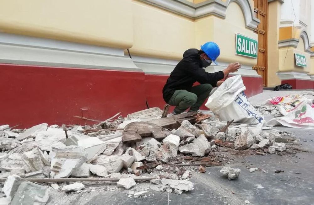El sismo produjo daños materiales en la ciudad de Sullana. / Foto: Gentileza