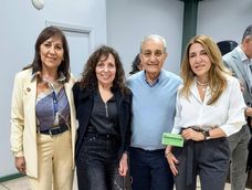 Las secretarias de la Coordinadora Nacional, Sandra Abdo (La Pampa), María Cecilia López (Chaco) y Carina Zanello (Córdoba), junto a Félix Nallim, asesor del directorio de Mendoza y de la Coordinadora Nacional. Foto: Gentileza.
