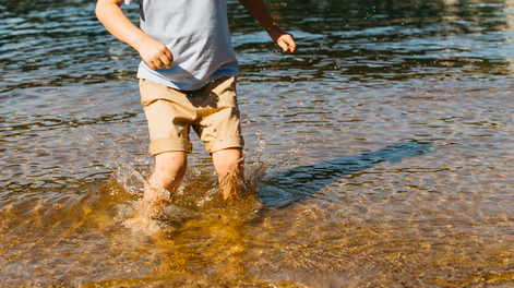 Recién, cuando estaba jugando