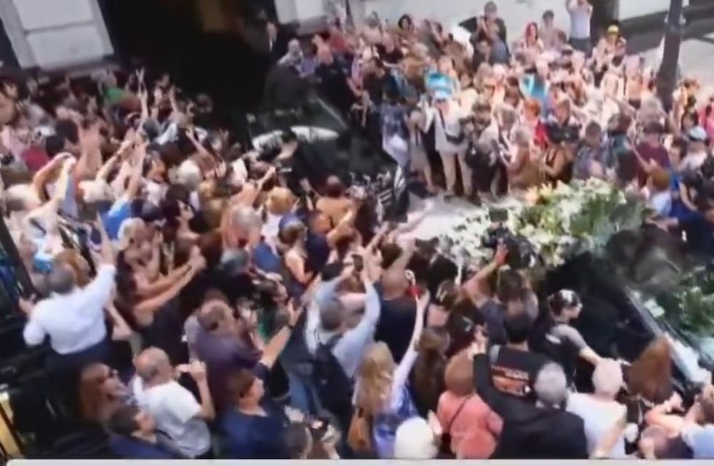 El cortejo fúnebre de Jorge Lanata.