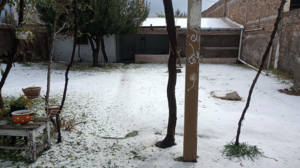 Gran acumulación de granizo en localidades de San Carlos