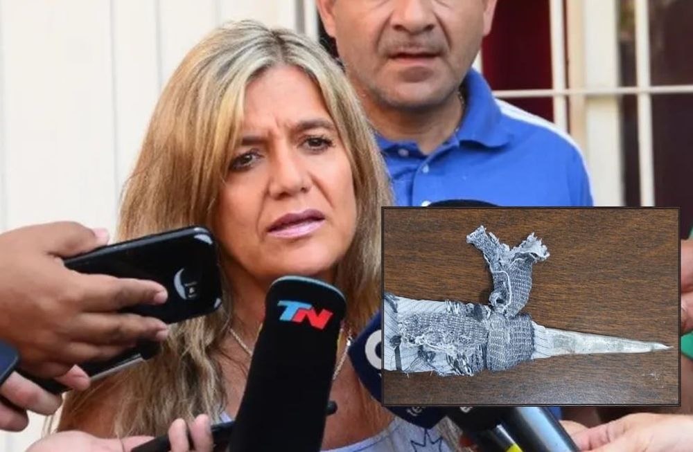 Así es la chuza con la que Hugo Arredondo intentó asesinar a la fiscal Claudia Ríos.