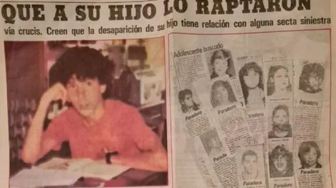 Nota en la revista&nbsp; en 1986 sobre la desaparición de Diego.&nbsp;