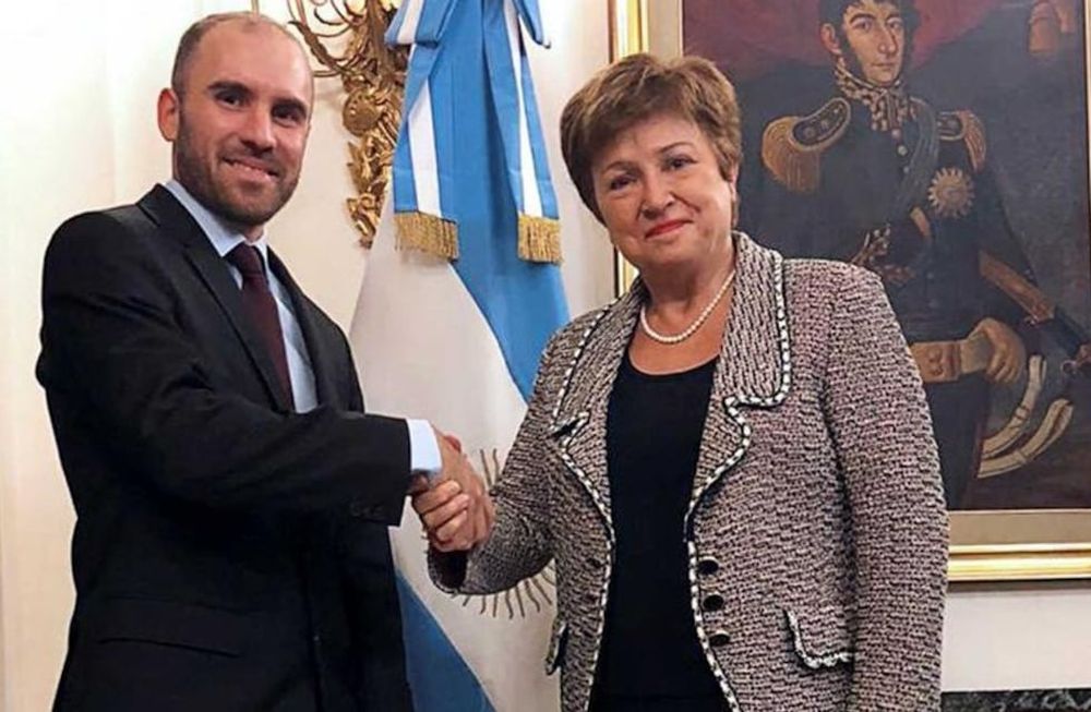 Martín Guzmán y Kristalina Georgieva, titular del FMI -  (La Voz/Archivo)