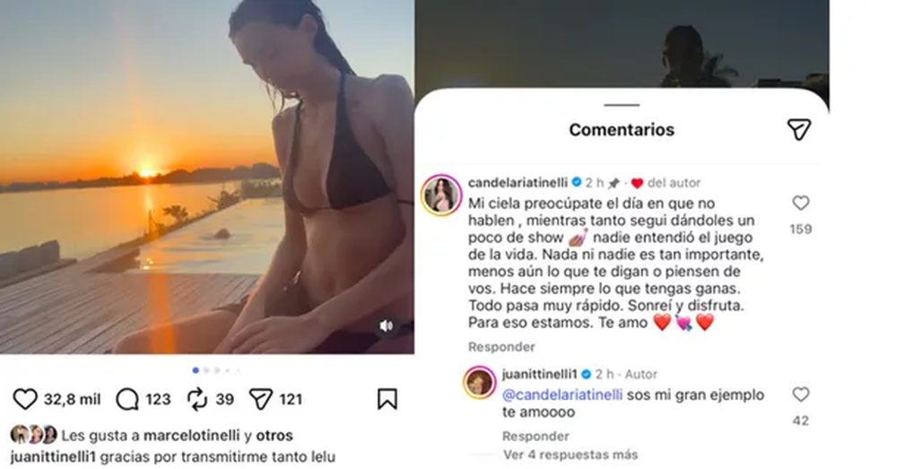 Cande Tinelli intercambió mensajes con Juana y sorprendió a todos en medio de los conflictos familiares.