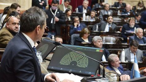 Los Andes | Sergio Massa durante la última sesión en la Cámara de Diputados (Foto: HCDN)