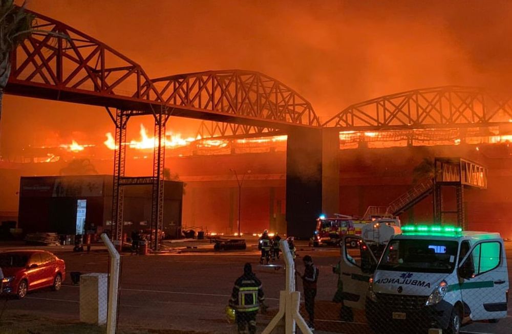 Incendio en el autódromo de Termas de Río Hondo.