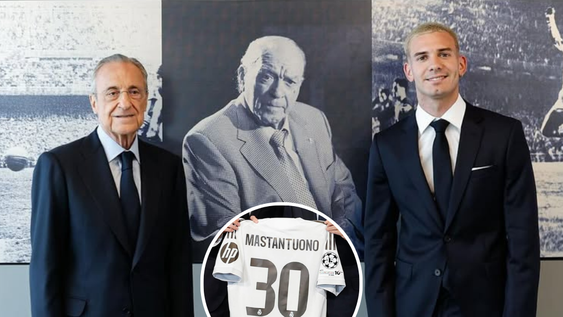 Franco Mastantuono fue presentado en el Real Madrid. Foto: @realmadrid