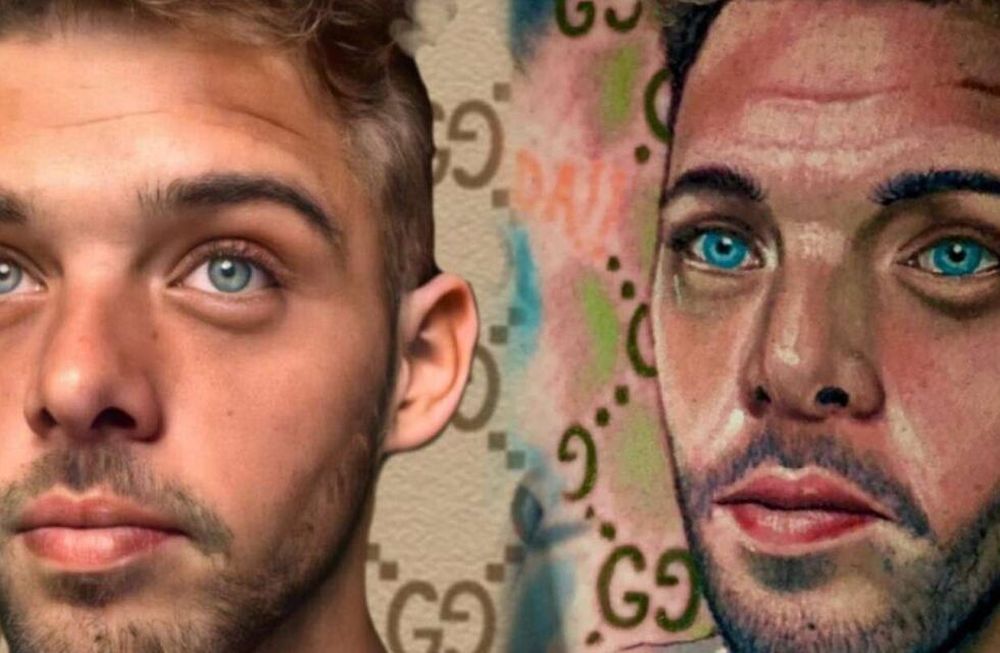 El tatuaje realista de Santi Maratea que se hizo un joven de Comodoro Rivadavia. / Foto: Gentileza