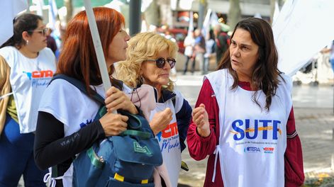 Carina Sedano, secretaria general del SUTE. El gremio adhiere al paro de este jueves.