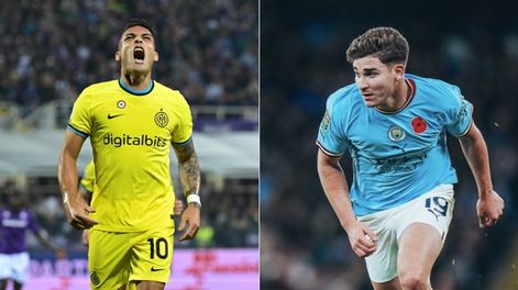 Lautaro Martínez y Julián Álvarez marcaron para el Inter y para el Manchester City, cuando queda menos de dos semanas para el Mundial de Qatar.