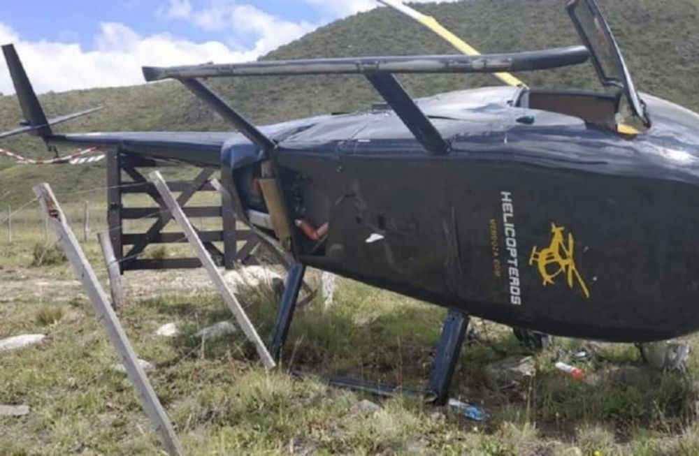 El helicóptero tuvo que hacer un aterrizaje de urgencia en febrero del 2019 (Foto: gentileza José Lucero)