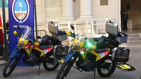Urgencias: las motoambulancias del Ministerio de Salud de Mendoza llegan 4 minutos antes que las ambulancias convencionales. Foto: Gobierno de Mendoza