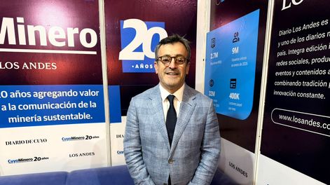 Martín Rapppallini presidente de la UIA en el stand de Cuyo Minero.