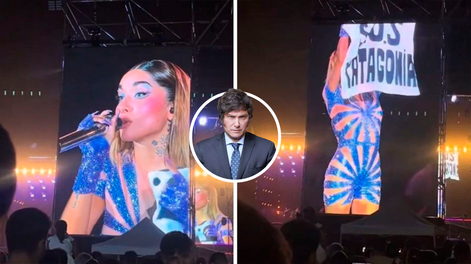 Durante su show en Neuquén, María Becerra cuestionó el rol del Estado ante los incendios en la Patagonia.