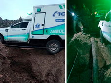 neuquen: rescataron una ambulancia que quedo al borde de un precipicio por las lluvias neuquen: rescataron una ambulancia que quedo al borde de un precipicio por las lluvias