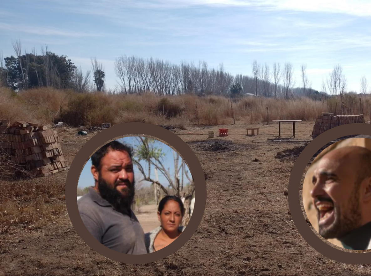 Hogar, dulce hogar: familia desalojada de tierras de Abel Pintos no deja de recibir ayuda para su nueva casa. Foto: Los Andes.
