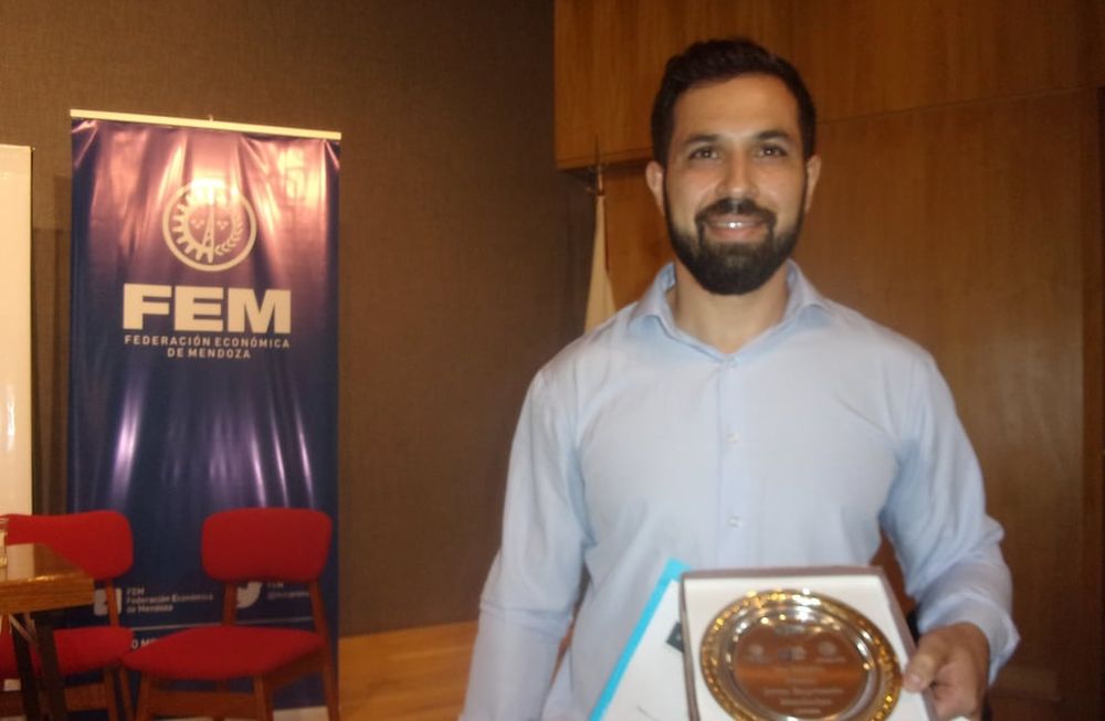 Mauricio Pío De Amoriza ganó el premio Joven Empresario Mendocino