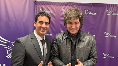Los Andes | Adrián Ravier junto a Javier Milei