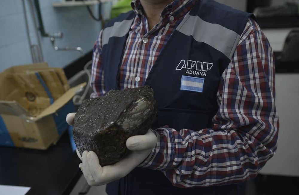 Aduana secuestró un meteorito que estaba en un auto que venía de Chile. Foto: AFIP Aduana