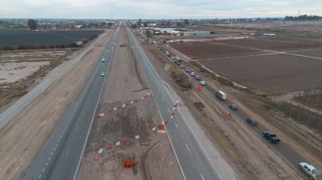 Obras en el Acceso Este, tramo Maipú