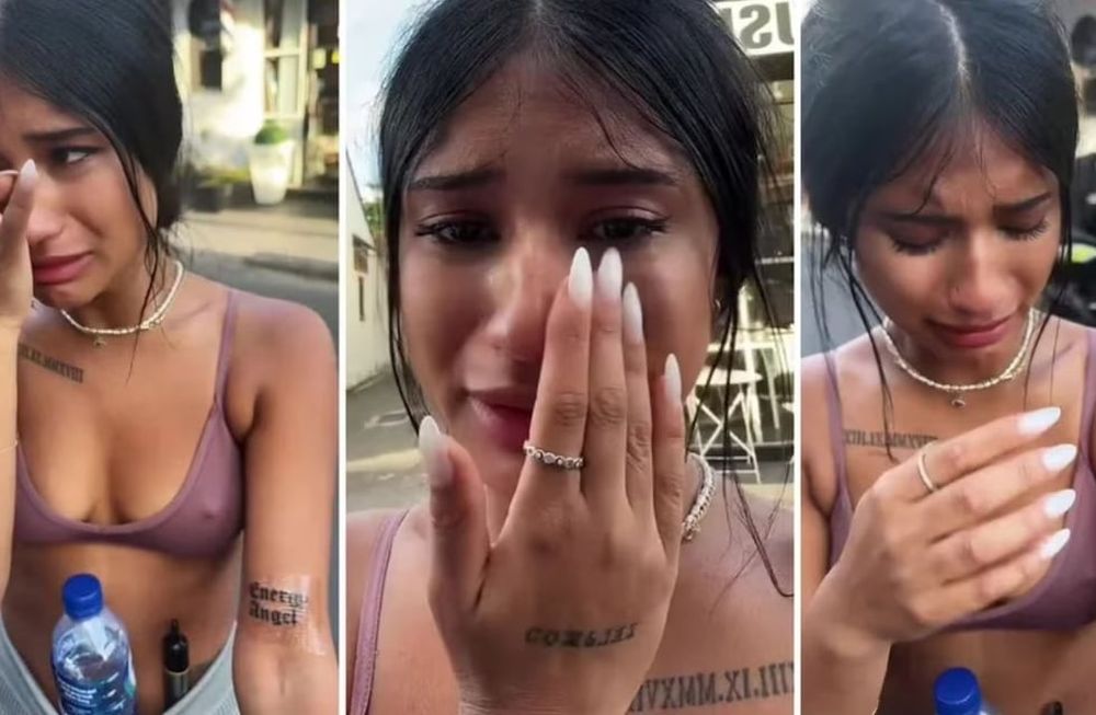 Una joven influencer lloró porque le hicieron mal un tatuaje y en las redes la liquidaron: “¿No estabas mirando?”.
