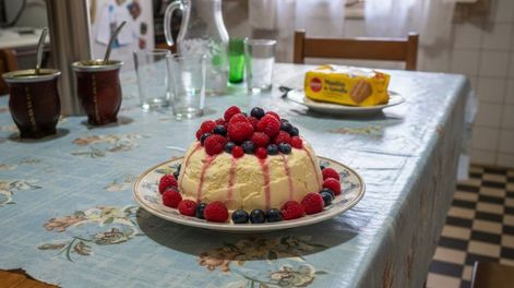 El budín helado de vainilla y frutos rojos es una receta práctica que mezcla el sabor dulce y ácido al mismo tiempo con un bocado que se deshace.