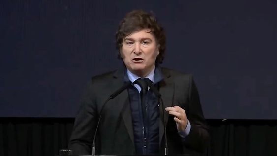 El presidente Javier Milei estará en la provincia por primera vez como presidente este viernes, para el cierre de la convención anual del Instituto Argentino de Ejecutivos de Finanzas (IAEF). Foto: Captura de video