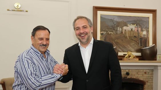 El gobernador riojano le dio la bienvenida a Matías Stevanato.