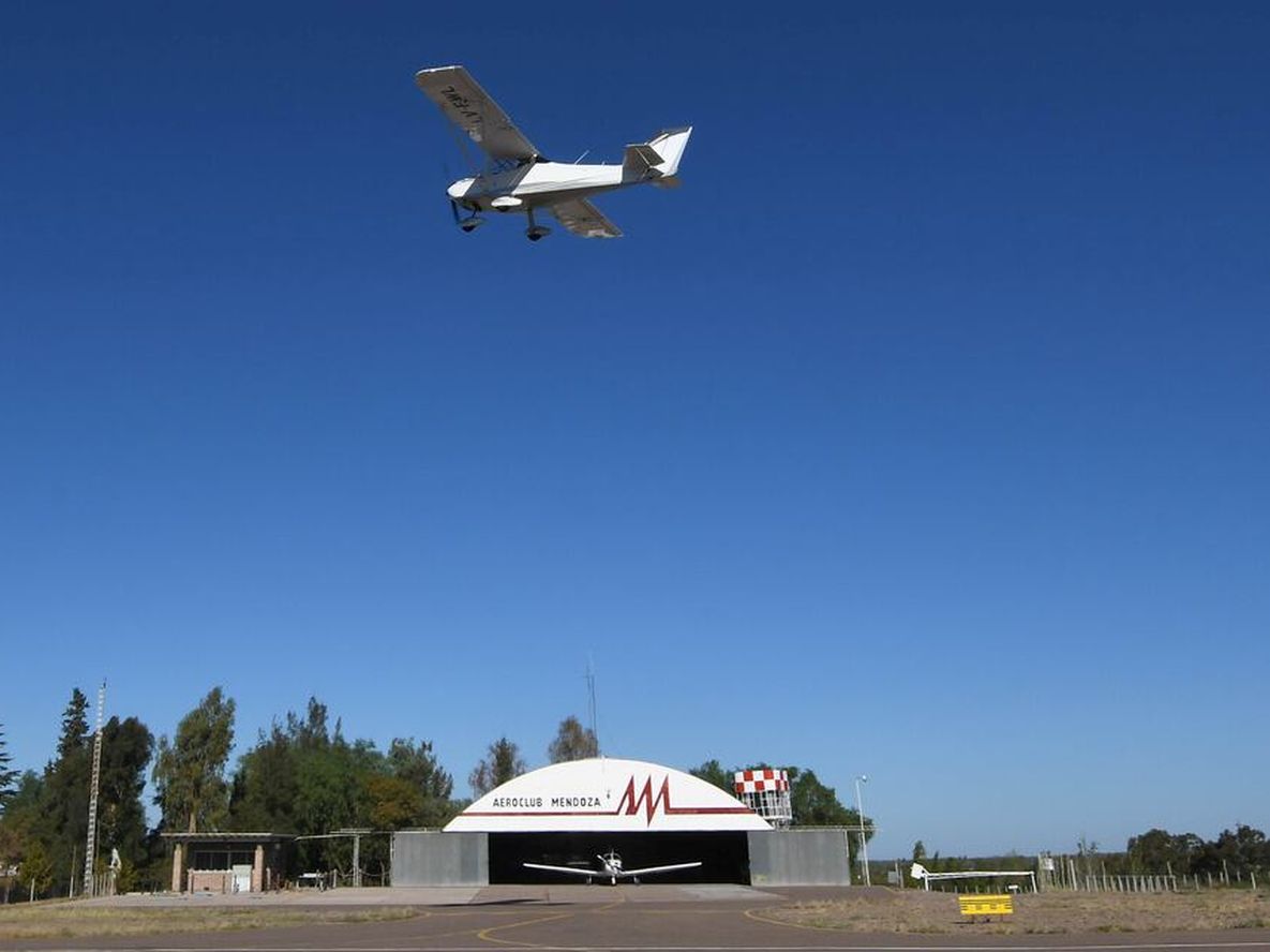 aeródromo del Aeroclub Mendoza, en La Puntilla