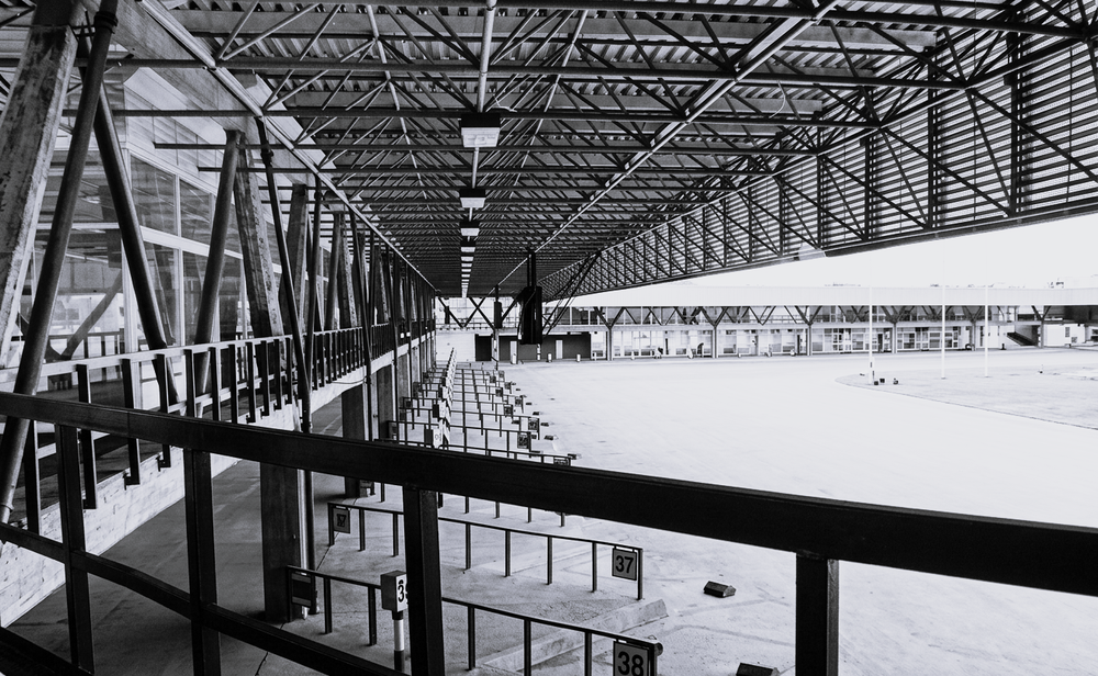 Vista de la Estación Terminal de Ómnibus, en Guaymallén, en 1972, fecha de inauguración del complejo.