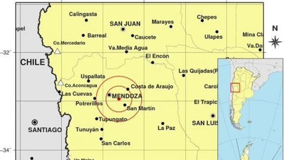 Fuerte sismo de 4,8 grados sacudió Mendoza: el epicentro fue entre San Martín y Maipú