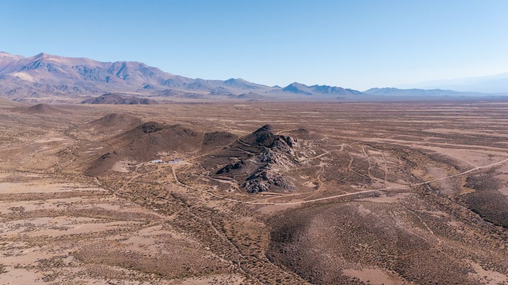 Vista aérea del cerro San Jorge. Foto: Gentileza