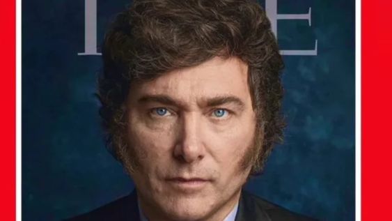 Seleccionan a alguien que en el momento es muy interesante para el mundo, en este caso fue más que nada por el experimento que está haciendo en Argentina, explicó la comunicadora sobre la elección de Milei para la portada de Time. Foto: Time.