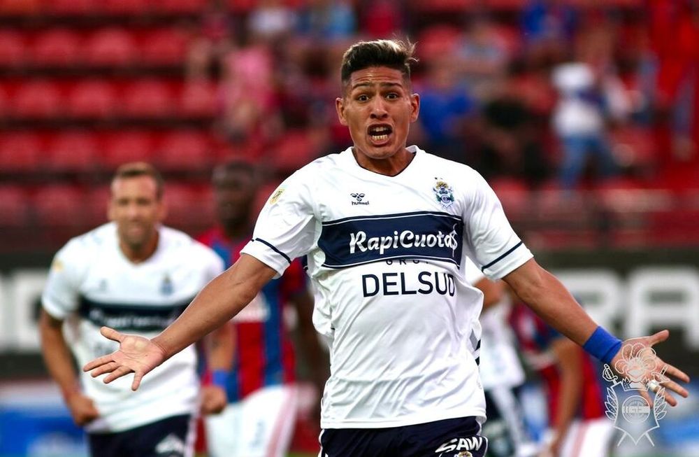 Eric Ramírez anotó el gol que le dio el triunfo a Gimnasia sobre San Lorenzo. / Gentileza.