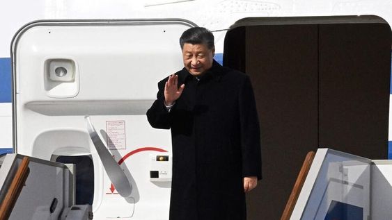 El presidente de China, Xi Jinping, esta mañana aterrizando en Rusia para reunirse con su homólogo Vladimir Putin.