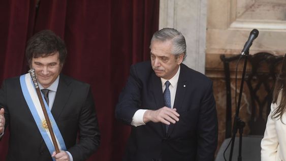 Javier Milei y Alberto Fernández - Foto Federico López Claro