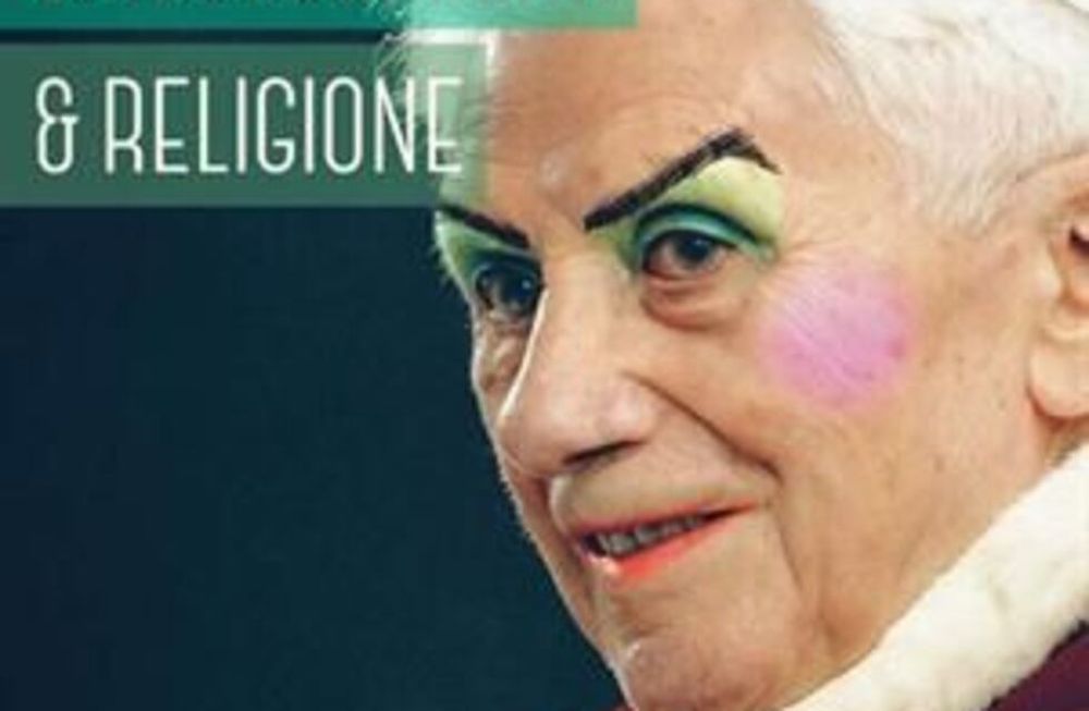 Escándalo por el afiche del ex papa Benedicto XVI maquillado como Drag Queen