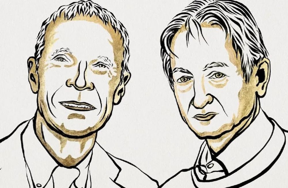 El Premio Nobel de Física 2024 fue para John J. Hopfield y Geoffrey E. Hinton, los inventores del aprendizaje automático con redes neuronales artificiales (Ilustración: Niklas Elmehed)